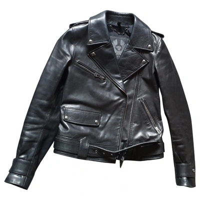 Pre-owned Belstaff Leather Biker Jacket In Black