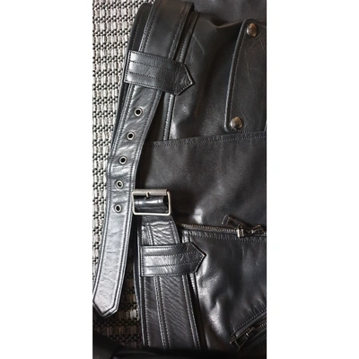 Pre-owned Belstaff Leather Biker Jacket In Black