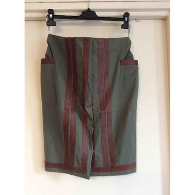 Pre-owned Dior Mid-length Skirt In Green