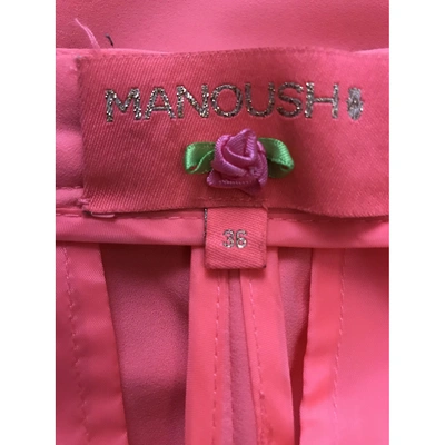 Pre-owned Manoush Trousers In Pink