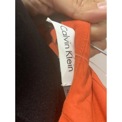 Pre-owned Calvin Klein Mid-length Dress In Orange
