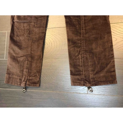 Pre-owned Blumarine Velvet Short Pants In Brown
