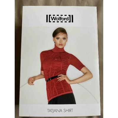 Pre-owned Wolford Jersey Top In Red