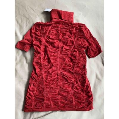 Pre-owned Wolford Jersey Top In Red