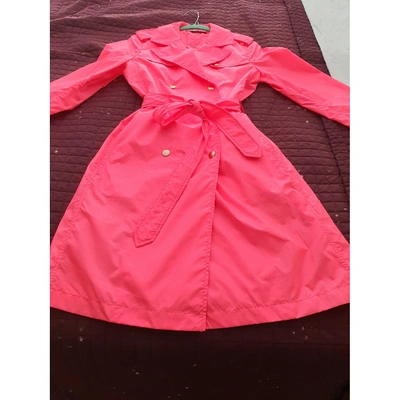 VERSACE Pre-owned Trench Coat In Pink