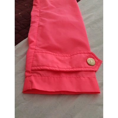 Pre-owned Versace Trench Coat In Pink