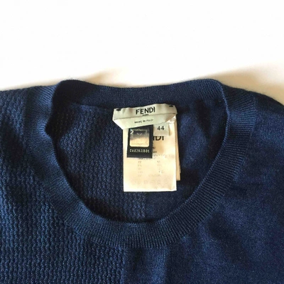 Pre-owned Fendi Cashmere Knitwear In Blue