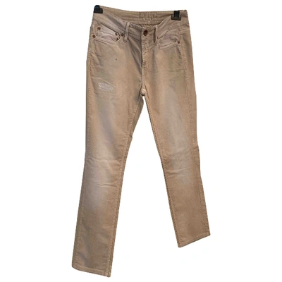 Pre-owned Closed Beige Cotton Trousers