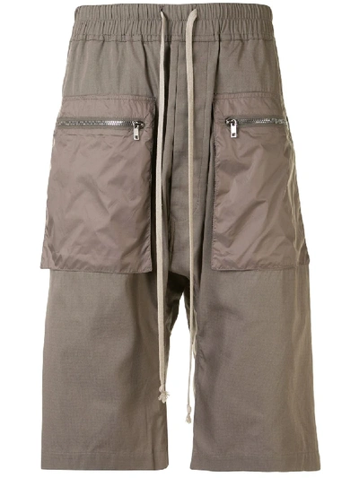 Shop Rick Owens Drkshdw Drop-crotch Knee-length Shorts In Green