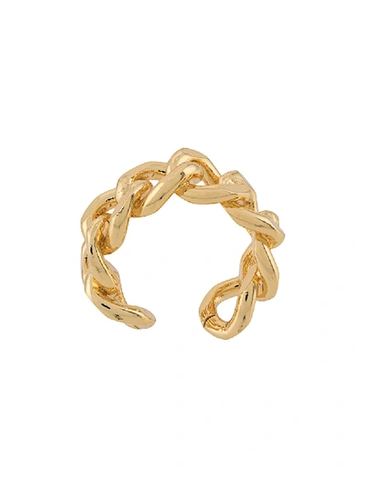 Shop Federica Tosi Chunky Chain Ring In Gold
