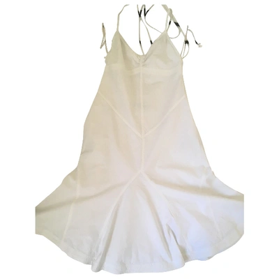 Pre-owned Polo Ralph Lauren White Cotton Dress