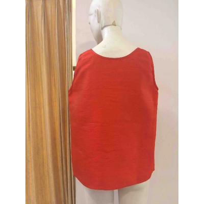 Pre-owned Loewe Silk Top In Orange