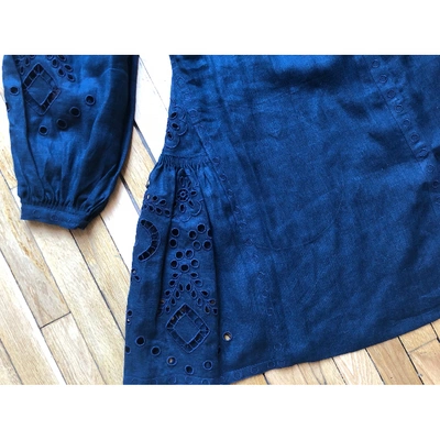 Pre-owned Vita Kin Linen Mid-length Dress In Blue
