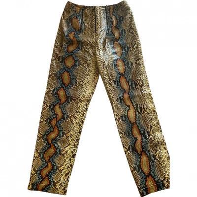 Pre-owned Chanel Multicolour Python Trousers