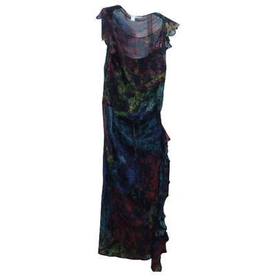 Pre-owned Diane Von Furstenberg Silk Mid-length Dress In Multicolour