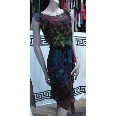 Pre-owned Diane Von Furstenberg Silk Mid-length Dress In Multicolour