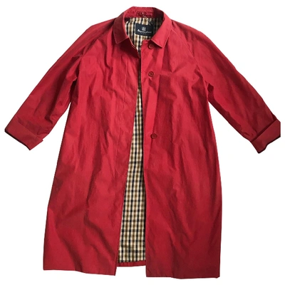 Pre-owned Aquascutum Red Cotton Coat