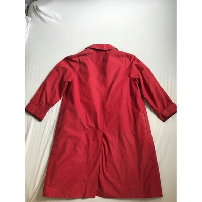 Pre-owned Aquascutum Red Cotton Coat