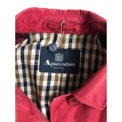 Pre-owned Aquascutum Red Cotton Coat
