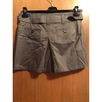 Pre-owned Burberry Mini Skirt In Grey