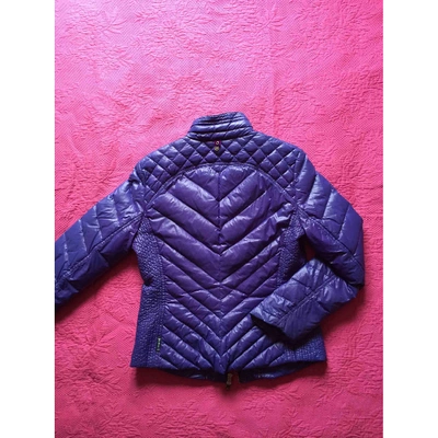 Pre-owned Armani Jeans Purple Leather Jacket | ModeSens