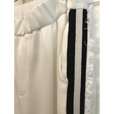 Pre-owned Manoush Trousers In White