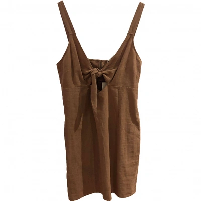 Pre-owned Auguste Brown Linen Dress