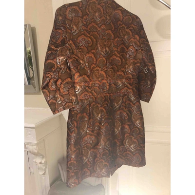 Pre-owned Sandro Mini Dress In Brown
