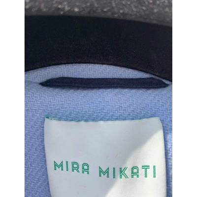 Pre-owned Mira Mikati Blue Wool Coat