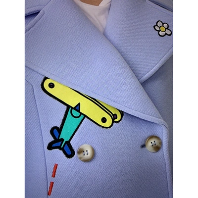 Pre-owned Mira Mikati Blue Wool Coat