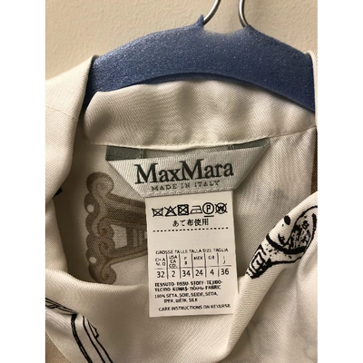 Pre-owned Max Mara White Silk  Top