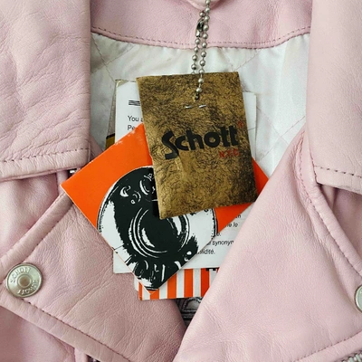 Pre-owned Schott Pink Leather Jacket