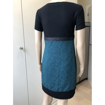 Pre-owned Roberto Cavalli Wool Mid-length Dress In Green