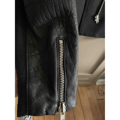 Pre-owned Essentiel Antwerp Black Leather Jacket | ModeSens