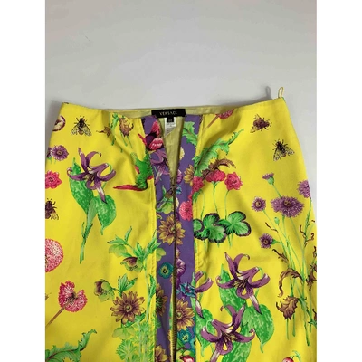 Pre-owned Versace Yellow Skirt
