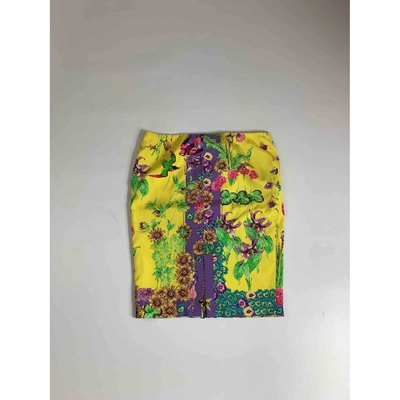 Pre-owned Versace Yellow Skirt