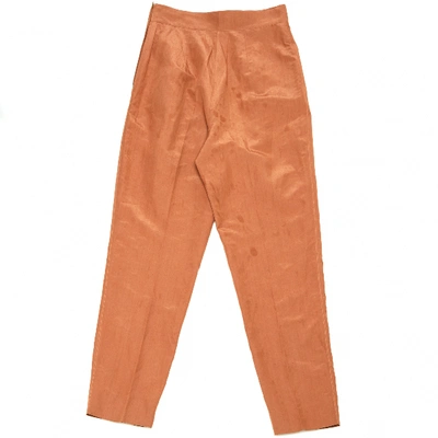 Pre-owned Montana Linen Carot Pants In Brown