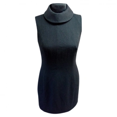 Pre-owned Kenzo Wool Dress In Black