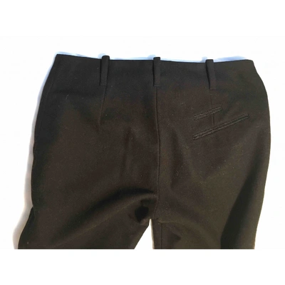 Pre-owned Jil Sander Wool Straight Pants In Black