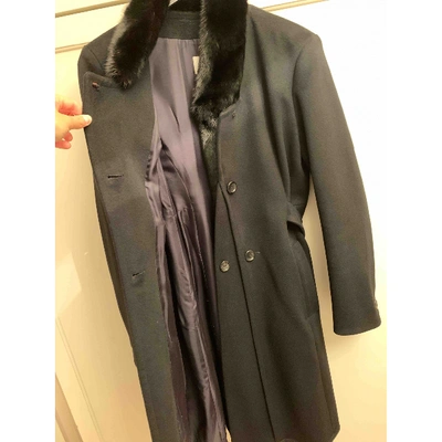 Pre-owned Saint Laurent Wool Coat In Black