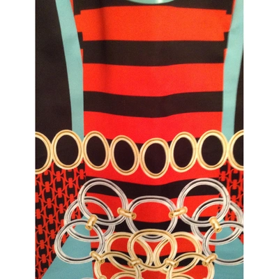 Pre-owned Versace Silk Mini Dress In Red