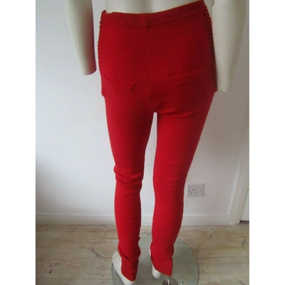 Pre-owned Isabel Marant Red Wool Trousers