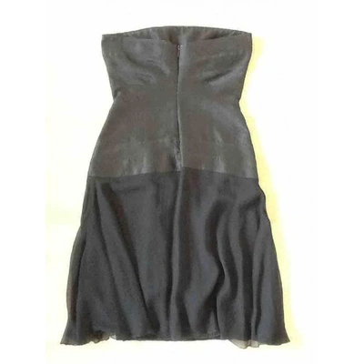 Pre-owned Versus Silk Mini Dress In Black