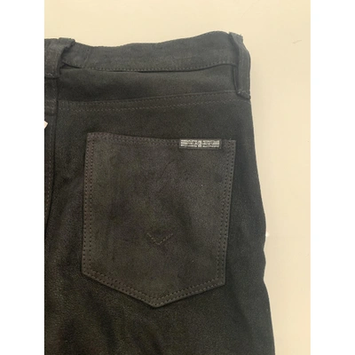 Pre-owned Hudson Slim Pants In Black