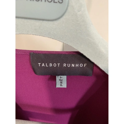 Pre-owned Talbot Runhof Cardi Coat In Purple