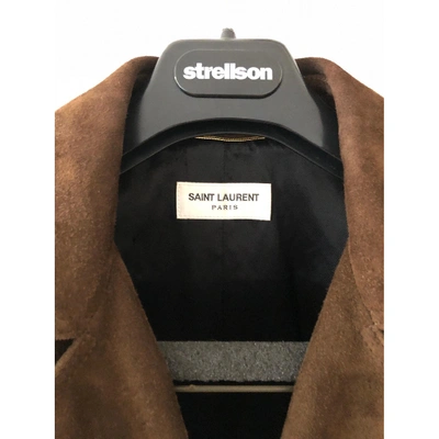 Pre-owned Saint Laurent Biker Jacket In Brown