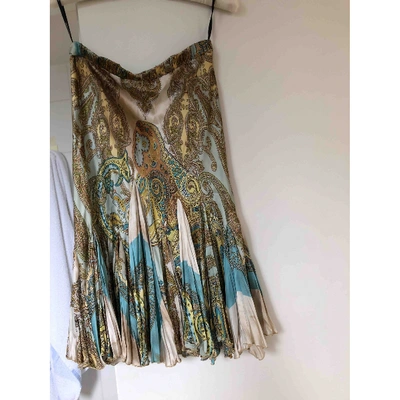 Pre-owned Roberto Cavalli Silk Mid-length Skirt In Multicolour