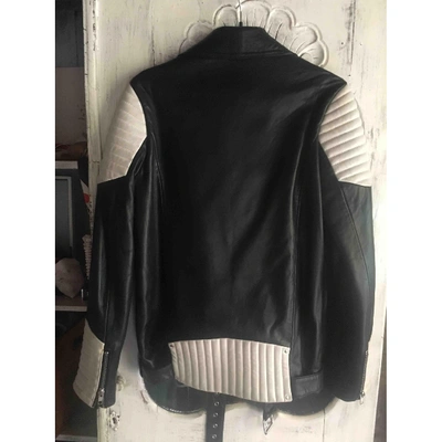 Pre-owned American Retro Black Leather Leather Jacket
