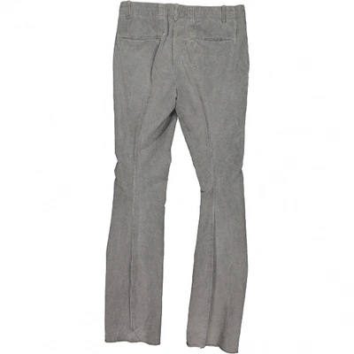 Pre-owned Forme D'expression Linen Straight Pants In Grey