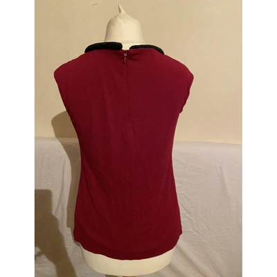 Pre-owned Burberry Red Viscose Top